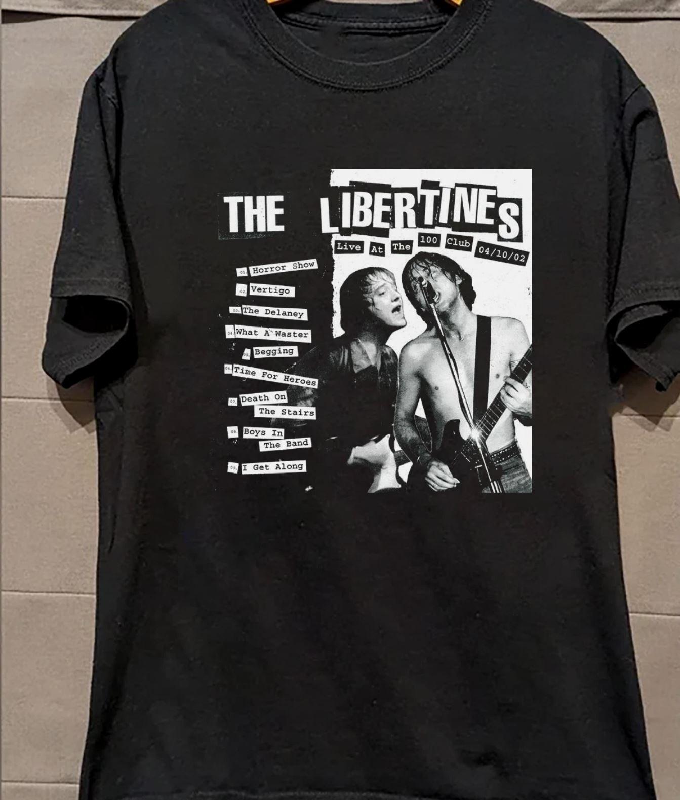 Коллекция The Libertines Live at The 100 Club Футболка Черная Все Размеры XXXXL