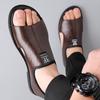 Fashion Sandals for Men Brand Casual Shoes Outdoor Fashion Men's Slippers Comfortable Beach Shoes High Quality Leather Men Flat Sandals