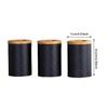 Kitchen Canister Set Tea Coffee Sugar Container Set with Bamboo Lids Food Storage Canisters for Counter for Tea Candy Coffee