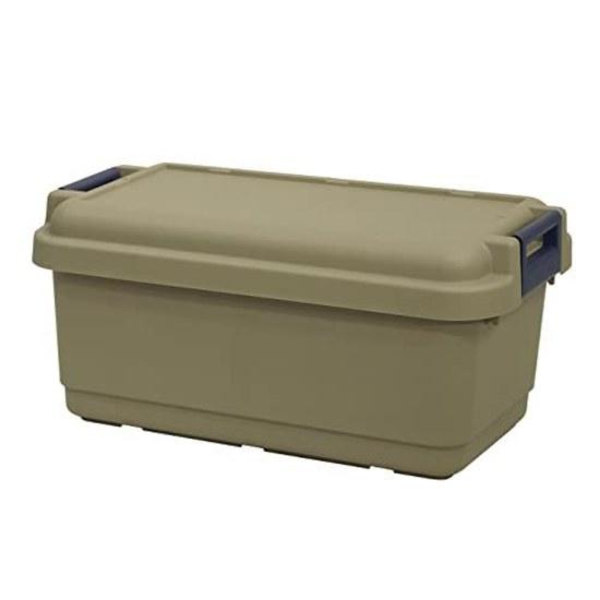 JEJ Astage Storage Box Made Japan Simple Sealed Type Packing Outdoor Camp Stool Load Capacity 100kg Stackable Gran Pot 73L GPD-840S Sand Beige Width