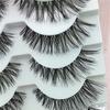 5 Pairs False Eyelashes Lightweight Natural Look Synthetic Fiber Women False Eyelashes for Makeup