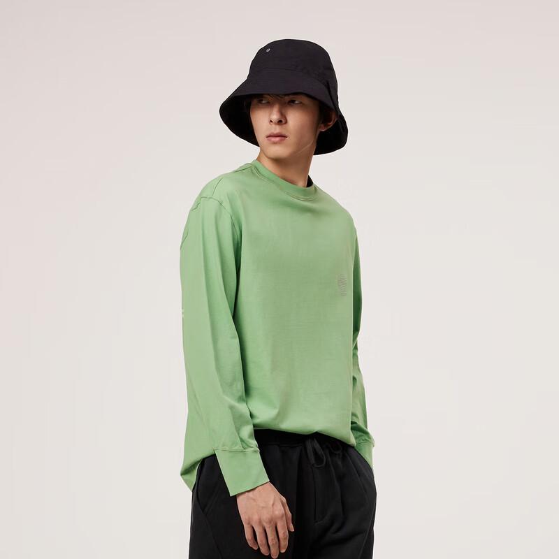CROQUIS Men's 2024 Spring Loose Fit Round Neck Long Sleeve T-Shirt