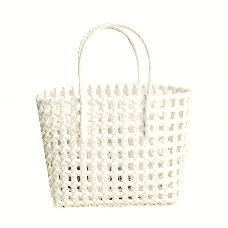 New Holiday Woven Beach Photo Bag - Handheld Hollowed-out Vegetable Basket Handbag