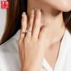 Straight Shank Prong Setting Luxury GRA Certified 1CT D Color Moissanite Women's Engagement Ring S925 Sterling Silver Rhodium