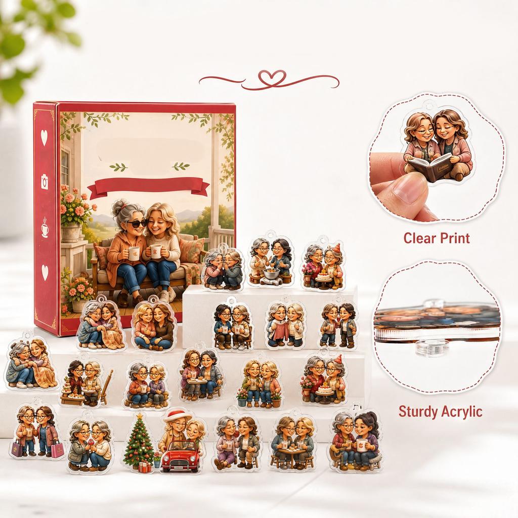 2D Christmas Advent Calendar with Random Accessories for Holiday Countdown