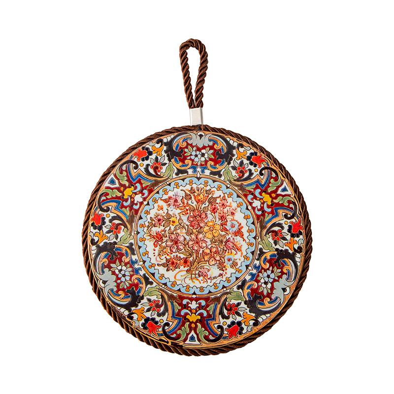 

17cm Round Creative European Ceramic Heat Insulation Mat Kitchen Anti Scalding High temperature Table Bowl & Cup Mat Home Decor S