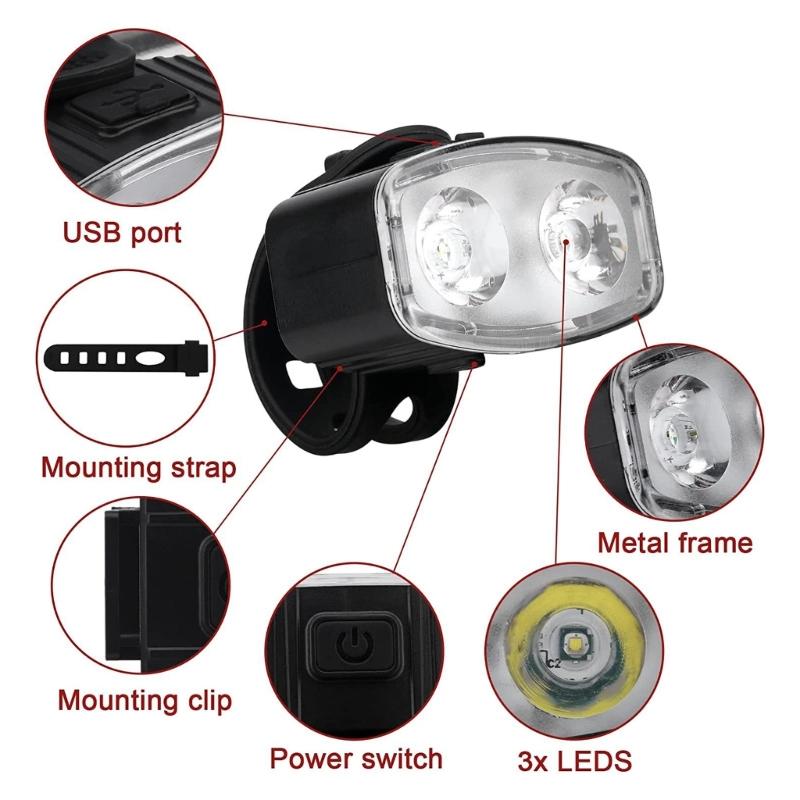 Waterproof Bike Front and Back Lights with High Intensity LEDs Simple Installs for Commuters & Outdoor Enthusiasts