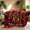 Custom Name Personalized Manchester United Print Blanket, Home Decor, Bedroom, Sofa, Camping, Couch, Gifts for Birthday Christmas