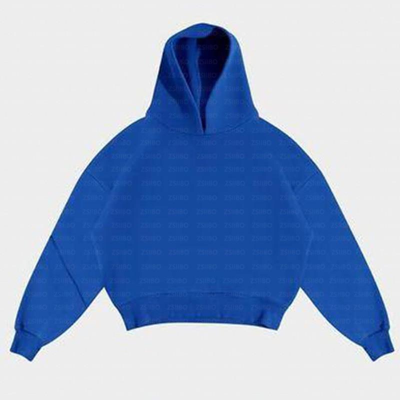 Unisex Oversized Hooded Sweatshirt Matching Joggers Set Solid Color Streetwear Casual Lounge Wear