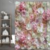 Romantic Floral Shower Curtain Pink White Roses Peonies Orchids Bathroom Decor Elegant Flower Pattern Home Style