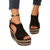 Summer New Large Size Wedge Heel Sandals Casual Buckle Muffin Platform High Heel Sandals Women