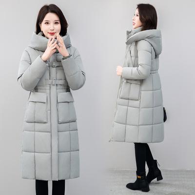 Down Cotton Clothes Women's Medium and Long Over-the-knee Fashion Foreign Style New Winter Women's Cotton Clothes Jacket