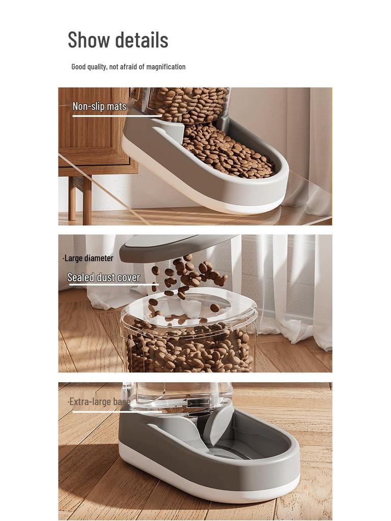 Automatic Pet Water Fountain and Feeder: Cordless Dispenser for Dogs and Cats