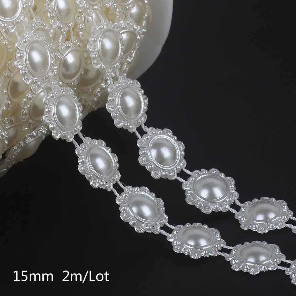 Round Sun Rose Double Pearl Chain for Wedding & DIY Hair Accessories