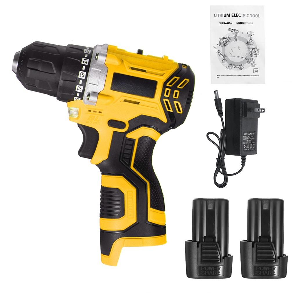 16.8V Electric Screwdriver Mini Wireless Driver With 1/2PCS Lithium-Ion Battery Cordless Drill  Home DIY Power Tools
