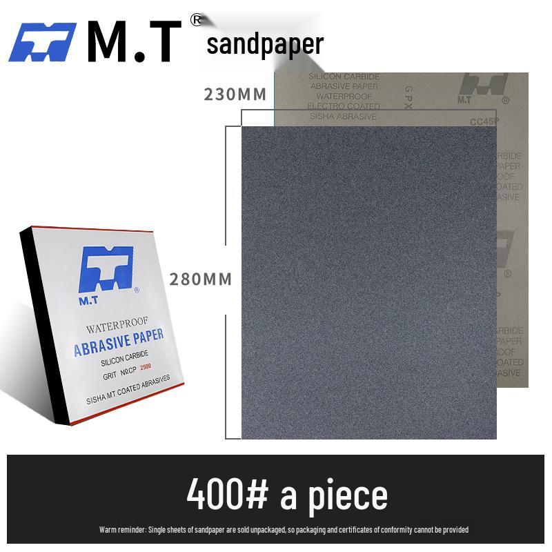 MT CC45p Black Sandpaper, 1000-5000 Grit, Dry/Wet Use for Woodworking, Furniture, Rosewood