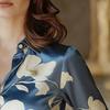 Floral Printed Satin Blouse, Perfect for Everyday Wear and Business Meetings