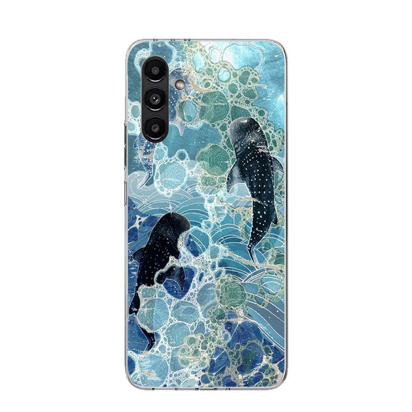 Ocean Whale Shark Phone Case For Samsung Galaxy A17 A16 A14 A15 A13 A57 A56 A54 A55 A53 A37 A36 A34 A35 A33 A26 A24 A25 A23 Gala
