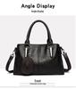 2025 Fashionable Women's Cowhide Shoulder Crossbody Bag – Versatile, Large Capacity, Three-Layer Design for Moms