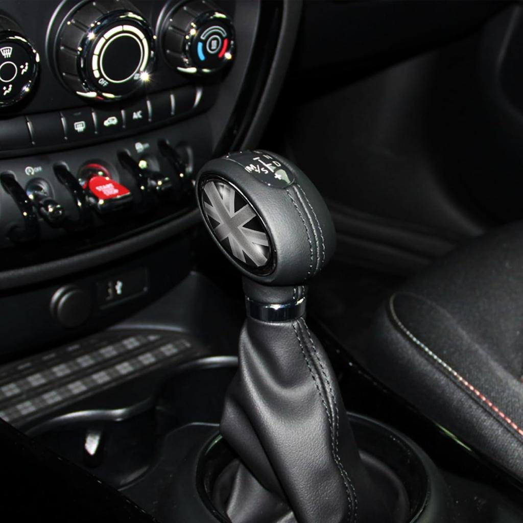 TOMALL Car Gear Shift Knob Cover Compatible with Mini Cooper/Cooper S Clubman F54 F56 Hardtop F55 Hardtop 4-Door Convertible F57 Auto Shift Gear