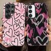 Pink Heart Soft Cover Capa Phone Case for Samsung Galaxy S25 A26 S23Ultra S24 Ultra A16 A56 A36 S25Ultra S23 S20 FE