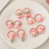 Pack of 10 Cartoon Hair Ties with Fruit/Flower Theme Designs for Little Girl and Children Sprinig Hair Styling Hairband