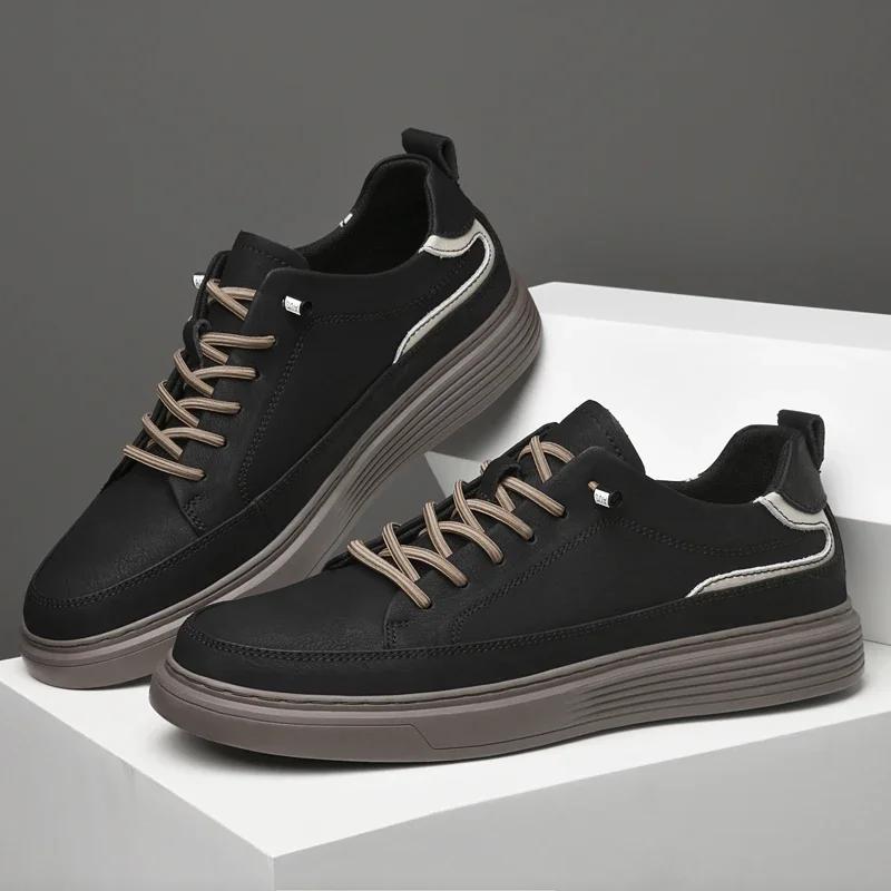 Итальянская натуральная кожа деловая официальная обувь мужская коровья кожа толстая — фото 4