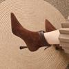 Winter New Brand Women Short Boots Fashion Pointed Ladies Elegant Ankle Boots Thin High Heel Dress Pumps Zapatos De Mujer