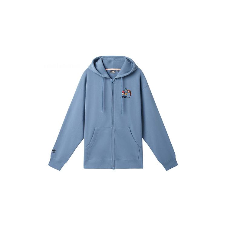 Куртки New Balance Унисекс Синие С капюшоном Умеренные Другие MDA47013-BL XL