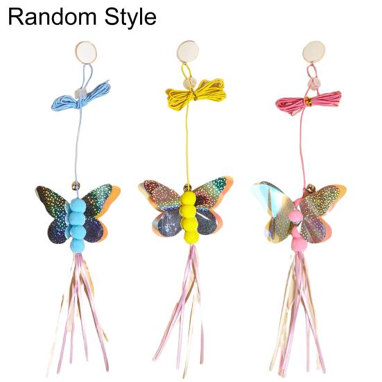 Hanging Cat Toy Exquisite Self-adhesive Relieve Stress Butterfly Swing Cat Interactive Toy Pet Supplies
