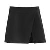 Slimming High-Waisted Black Midi Skirt with Slit for Summer 2025