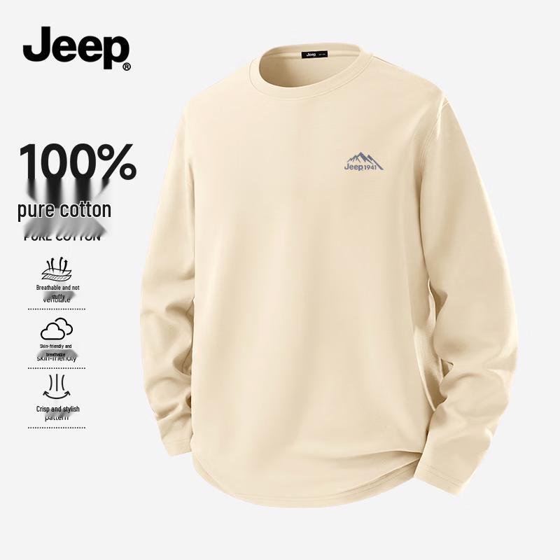 JEEP Men's Heavyweight Cotton Long-Sleeve T-Shirt
