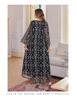 New 2025 Embroidered Abaya: Long Middle Eastern Muslim Women's Dress
