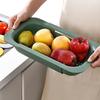 Black Kitchen Extendable Multifunctional Fruit and Vegetable Cleaning Basket Drain Storage Rack -1 Piece