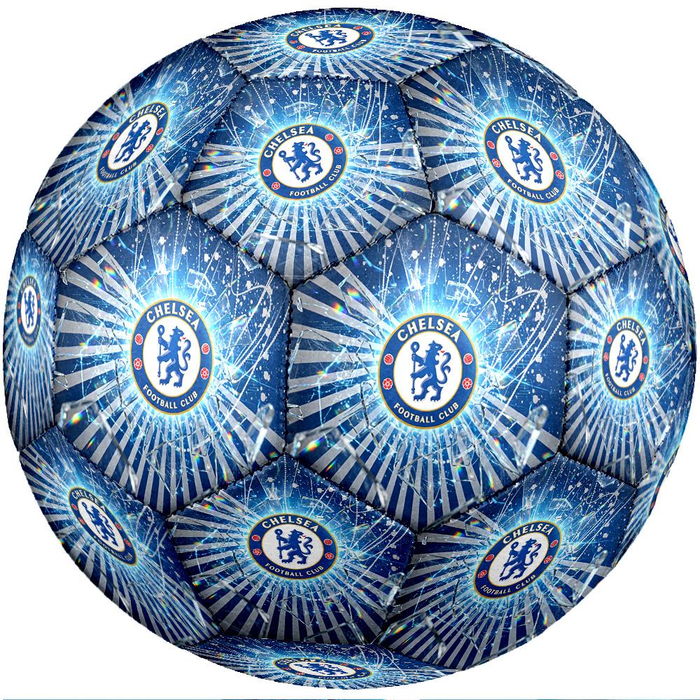 Chelsea FC Theme Soccer Ball Size 5 Soccer Ball Soft Touch Professional Training Football for Outdoor Sports