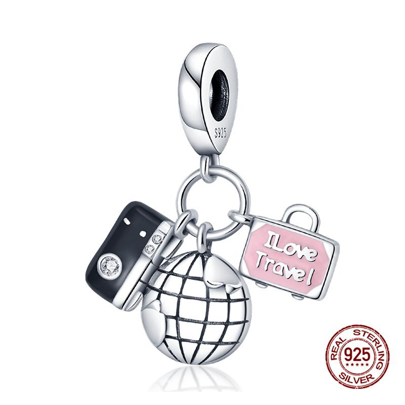 Original Charm Copper Time Travel Camera Series Charms Beads Fits 3Mm Original Bracelet For Women Diy Fine Jewelry Gifts