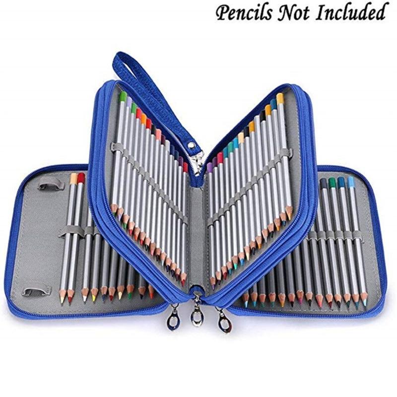 W89C Pencil Case Portable Pencils Organiser Pen Bag Stationary Case Coloured Pencils Holders for Girls Boys Adults