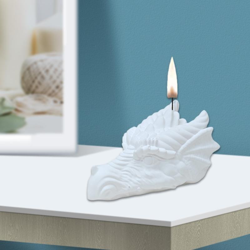 Dragon Head Silicone Candle Molds Epoxy Resin Silicone Molds for Candle Soap Plaster Decorations, Plaster Silicone Molds