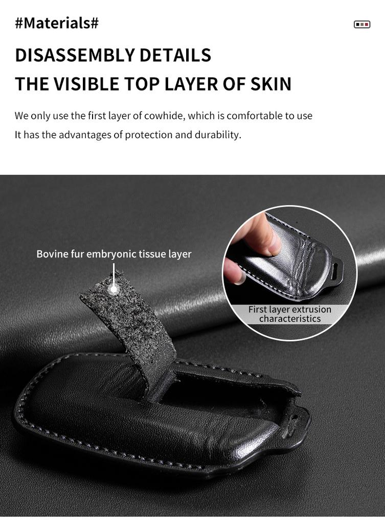 Leather Car Key Case Cover For Geely Galaxy L7 - L6 Max 1.5T Plus Air Pro Galaxy L7 Max E8 E5 Car Key Protection Bag