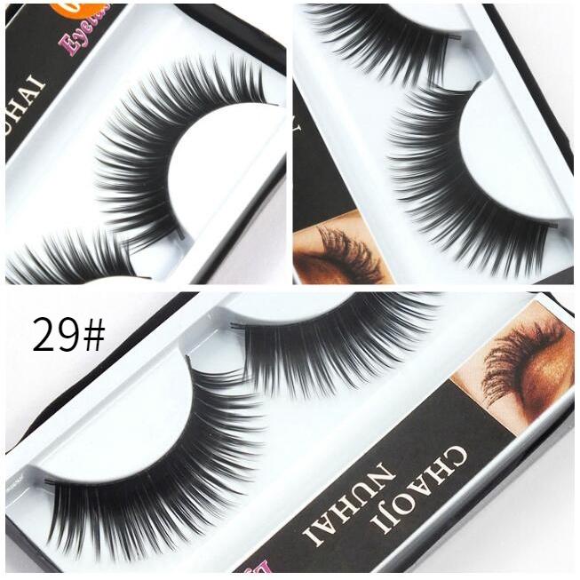 Waterproof Chemical Fiber False Eyelashes Natural Three-dimensional Thick Curling Eyelashes Long Eyelashes Lasting Set Cosmetics Women Eye Makeup