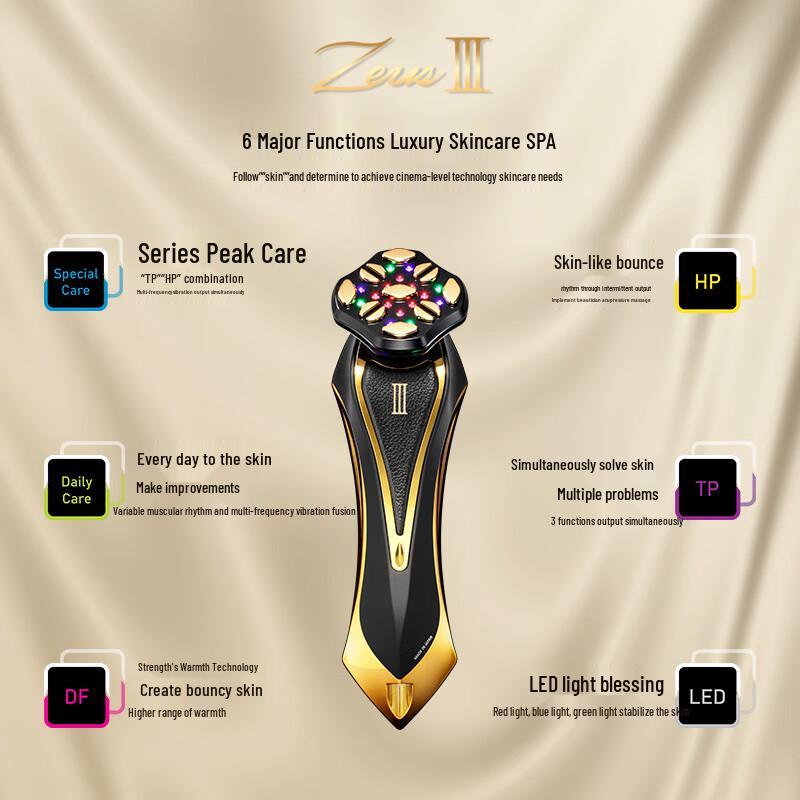 Dr. Arrivo Zeus III Microcurrent LED Facial Beauty Device CN Plug (adapter Included)
