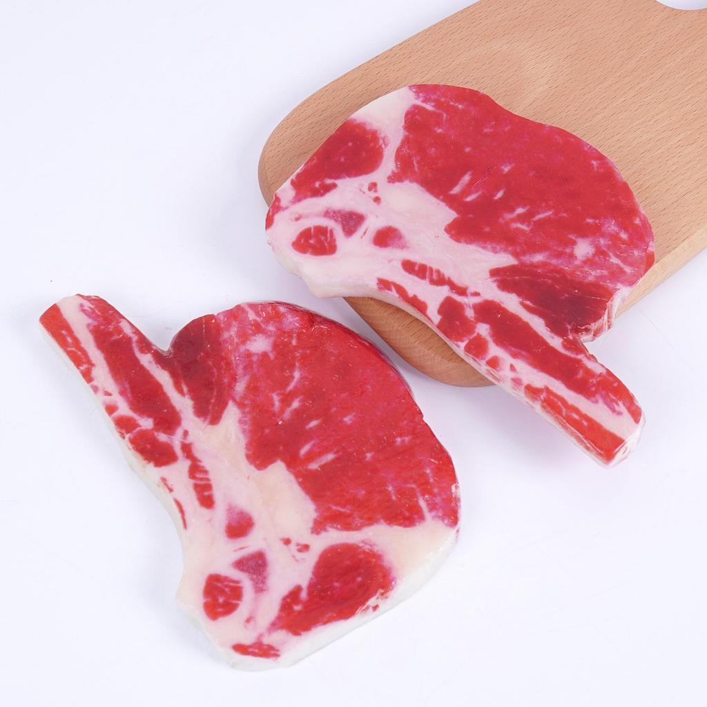 17cm Realistic Bone-in Tomahawk Steak Display Model for Western Restaurants, Vacuum Packed