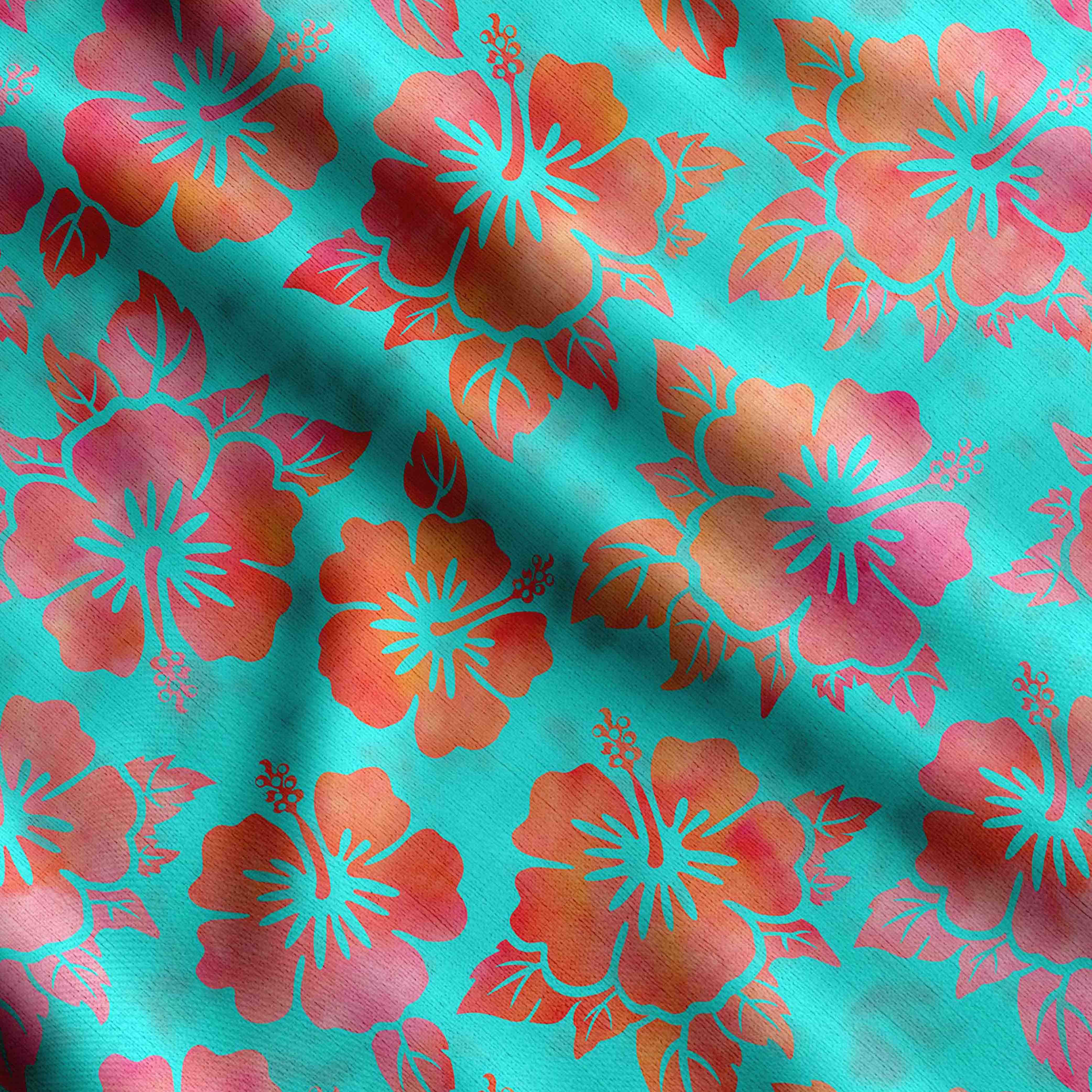 

Соймоі з квітковим принтом, бавовняна тканина для стьобання, що продається у дворі – шиття з бавовняної тканини середньої ваги шириною 42 дюйми 42 Inch Wide - Cotton Cambric бірюзовий колір синій