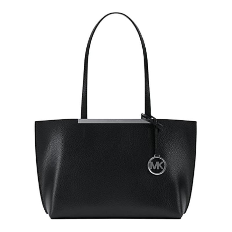 MICHAEL KORS Evelyn Evelyn Logo Polyurethane Tote Shoulder Bag Small Women Black