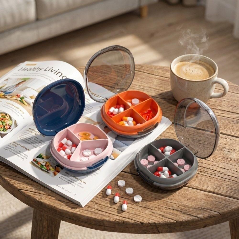 3 Grid Pill Box 4 Grid Granule Storage Box Waterproof Pills Organizer Travel