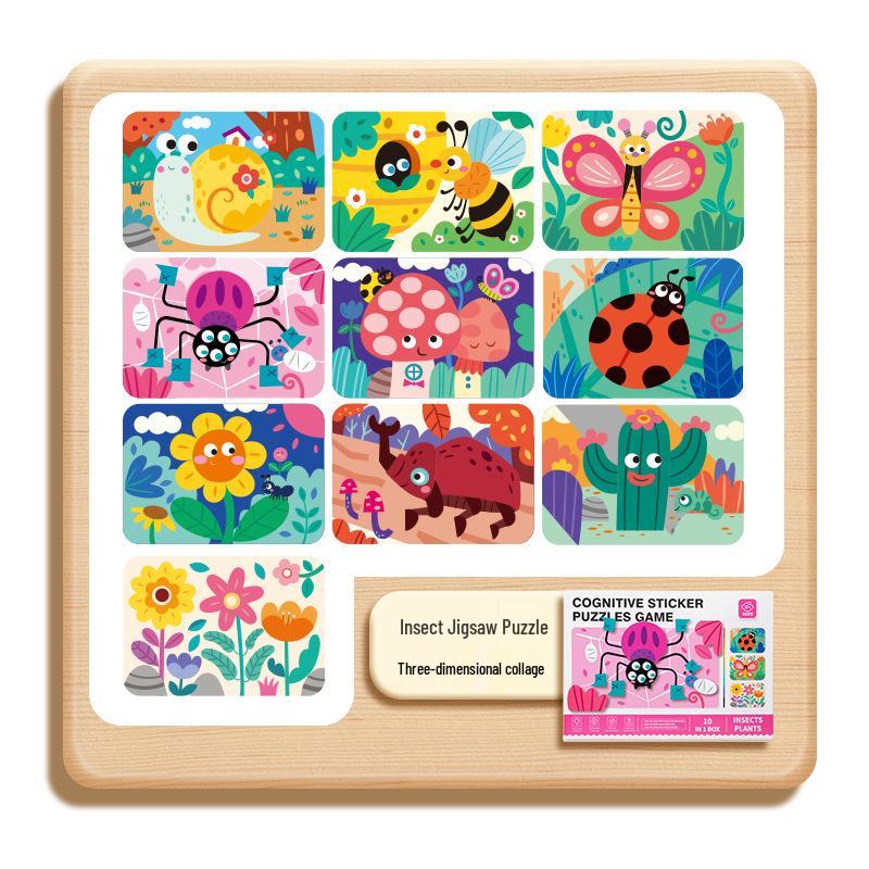 Children's DIY 3D Sticker Art Puzzle Blocks for Ages 3-6: Educational Craft Toys