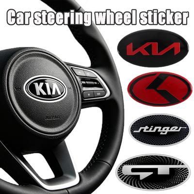 3D Car Steering Wheel Emblem Sticker Decals Accessories For Sportage GT RIO Ceed Picanto Pegas Sorento Niro Soul Cerato KX5