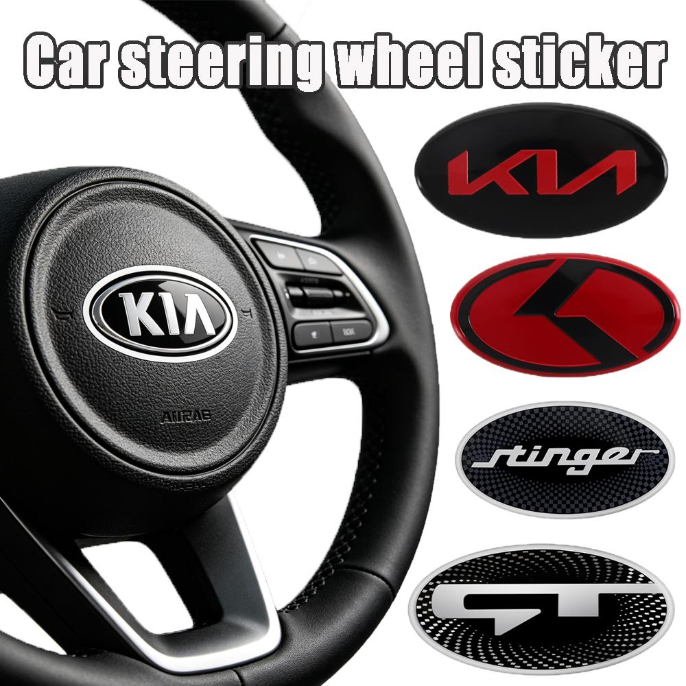 3D Car Steering Wheel Emblem Sticker Badge Accessories For KIA Sportage GT RIO Ceed Picanto Pegas Sorento Niro Soul Cerato K5 K3 fxrp50
