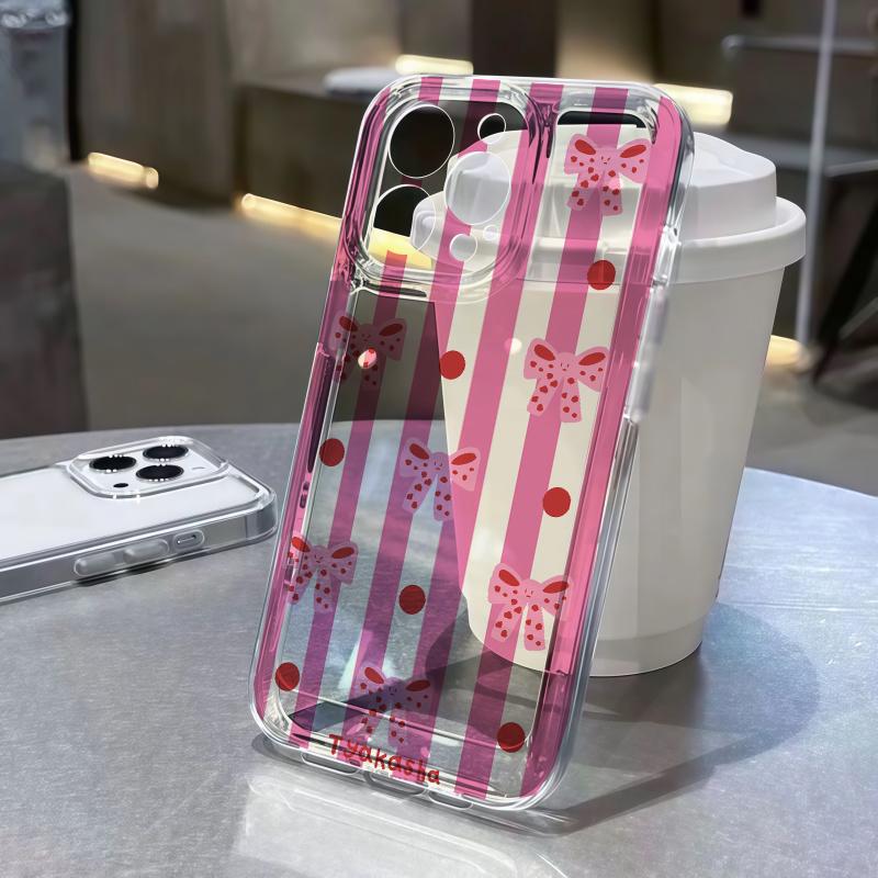 Wave Point Bow Phone Case For OPPO Realme C53 C55 C75 C67 C65 C63 C71 C35 C30 C33 C20 C12 C21Y C25Y 9 11 10 12 Pro Plus 8 8i