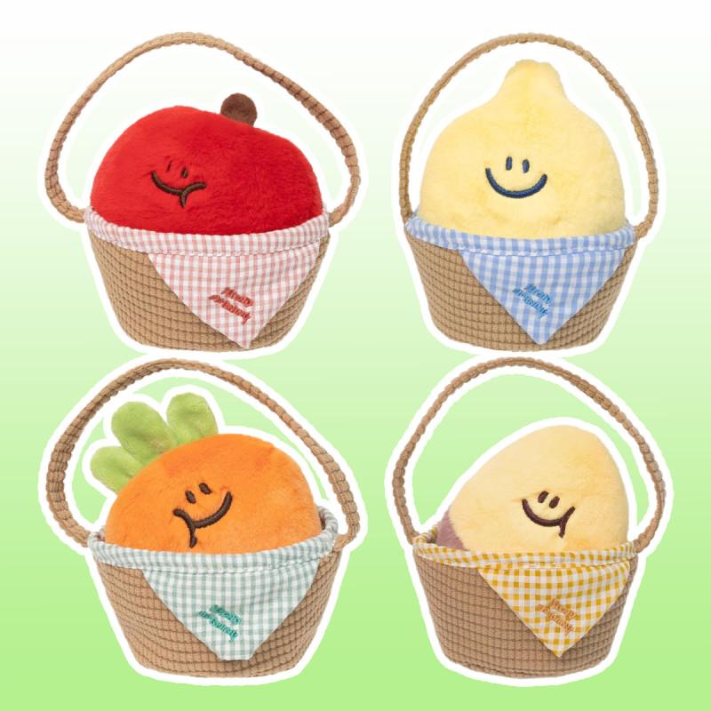 Adorable Second Morning Plush Fruit Basket Doll 5 Inch Soft Apple Lemon Toy Gift